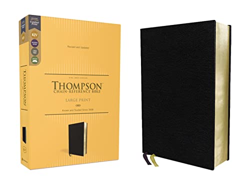 KJV, Thompson Chain-Reference Bible, Large Print, European Bonded Leather, Black [Leather / fine bindi]