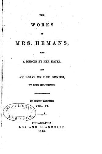 The Works Of Mrs. Hemans - Vol. Vi [Paperback]