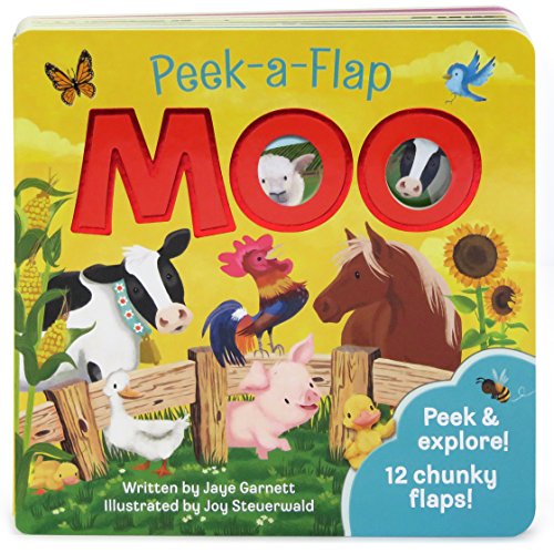 Moo: Peek-A-Flap Board Book [Board book]