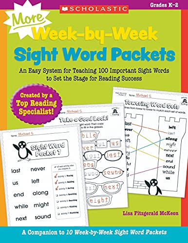 MORE Week-by-Week Sight Word Packets: An Easy