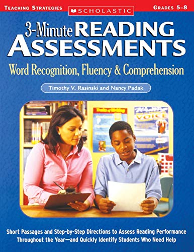 3-Minute Reading Assessments: Word Recognition, Fluency, and Comprehension: Grad [Paperback]