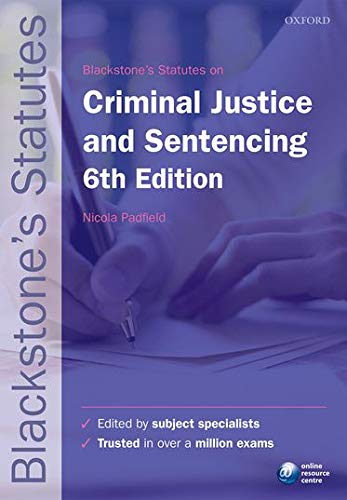 Blackstone's Statutes on Criminal Justic