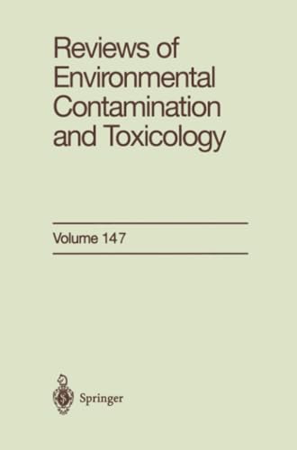 Reviews of Environmental Contamination and Toxicology: Continuation of Residue R [Paperback]