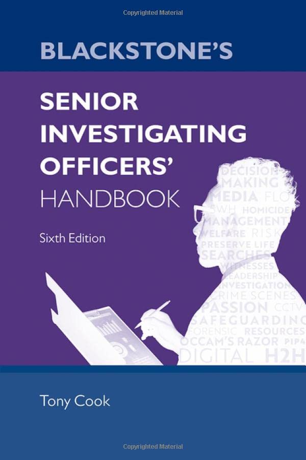 Blackstone's Senior Investigating Officers' Handbook [Paperback]