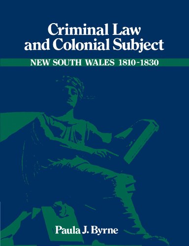 Criminal La and Colonial Subject [Paperback]