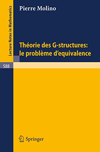 Theorie des G-Structures: Le Probleme d'Equivalence [Paperback]