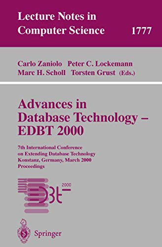 Advances in Database Technology - EDBT 2000: 7th International Conference on Ext [Paperback]