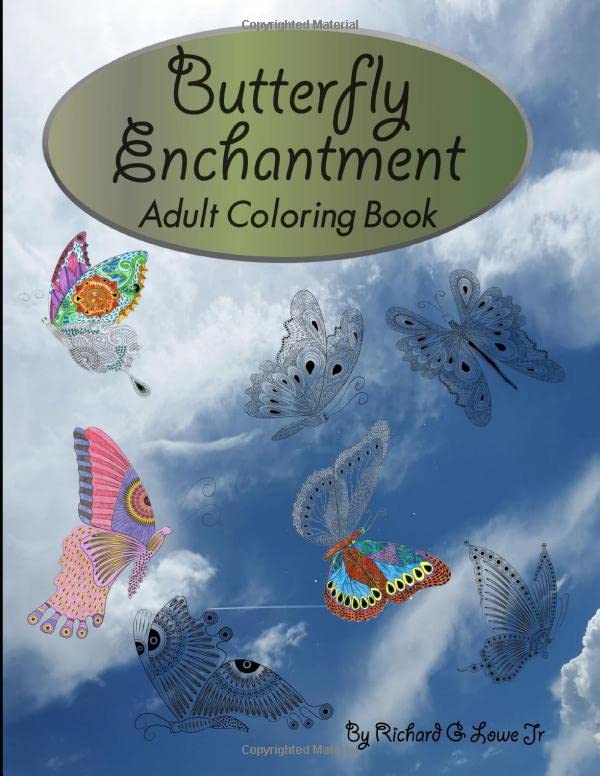 Butterfly Enchantment Adult Coloring Book Beautiful Coloring Pages Of Butterfli [Paperback]