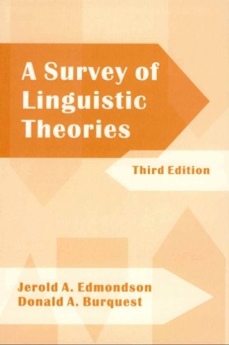 A Survey Of Linguistic Theories, Third Edition [Paperback]