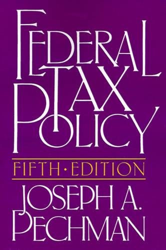 Federal Tax Policy [Paperback]