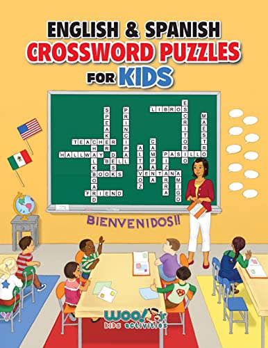 English and Spanish Crossword Puzzles for Kids: Teach English and Spanish With D [Big book]