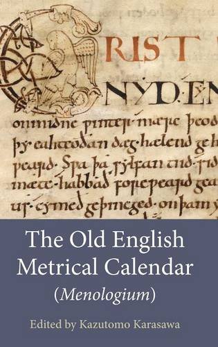 The Old English Metrical Calendar (menologium) (anglo-Saxon Texts) [Hardcover]