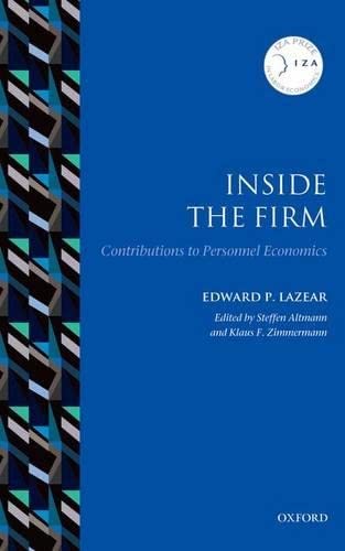 Inside the Firm Contributions to Personnel Economics [Hardcover]