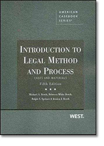 Introduction to Legal Method and Process [Paperback]