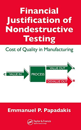 Financial Justification of Nondestructive Testing Cost of Quality in Manufactur [Hardcover]