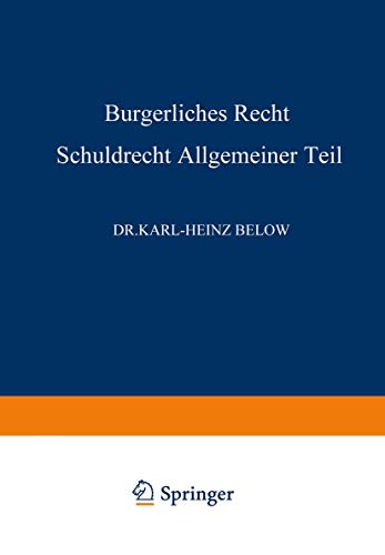 Brgerliches Recht Schuldrecht, Allgemeiner Teil [Paperback]