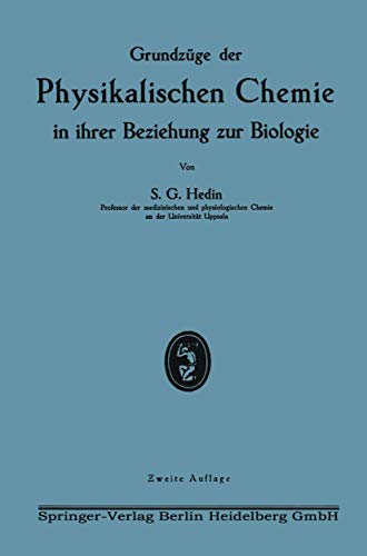 Grundzge der Physikalischen Chemie in ihrer Beziehung zur Biologie [Paperback]