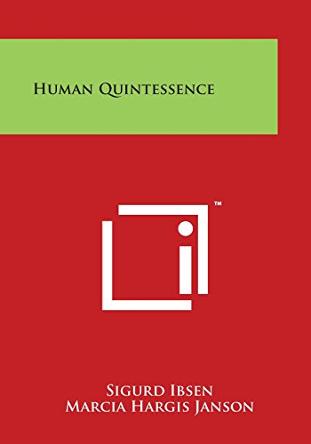 Human Quintessence [Paperback]