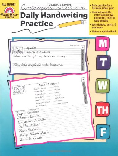 Daily Handwriting Practice: Contemporary Cursive [Paperback]