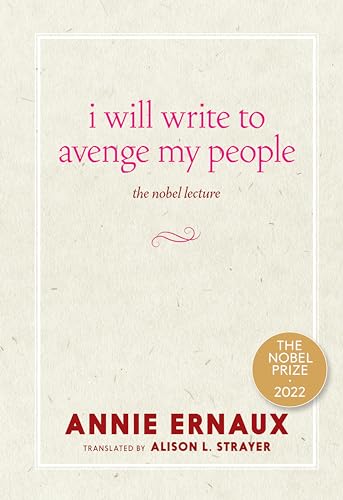 I Will Write to Avenge My People: The Nobel Lecture [Paperback]