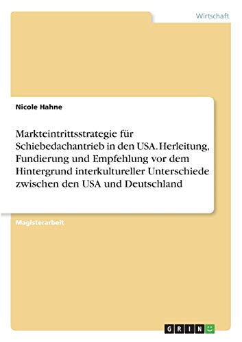 Markteintrittsstrategie Fur Schiebedachantrieb In Den Usa. Herleitung, Fundierun [Paperback]