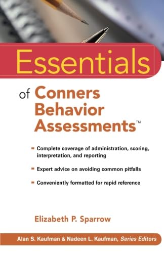 Essentials of Conners Behavior Assessments [Paperback]