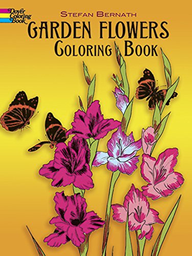 Garden Flowers Coloring Book [Paperback]