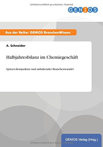 Halbjahresbilanz Im Chemiegeschft (german Edition) [Paperback]