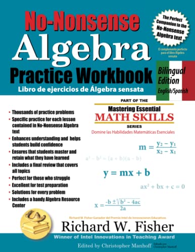 No-Nonsense Algebra Practice Workbook, Bilingual Edition [Paperback]