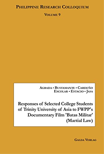 Responses of Selected College Students of Trinity University of Asia to Fpp's D [Paperback]