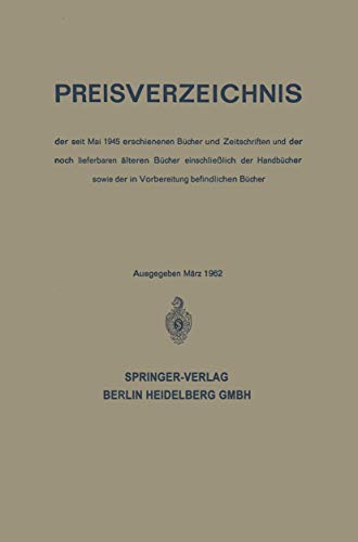 Preisverzeichnis: der seit Mai 1945 erschienenen Bcher und Zeitschriften und de [Paperback]