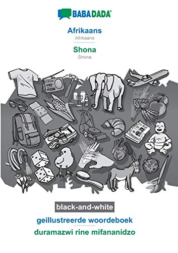 Babadada Black-And-White, Afrikaans - Shona, Geillustreerde Woordeboek - Duramaz