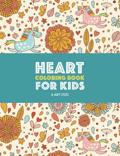 Heart Coloring Book For Kids  Detailed Heart Patterns With Cute Ols, Birds, Bu [Paperback]