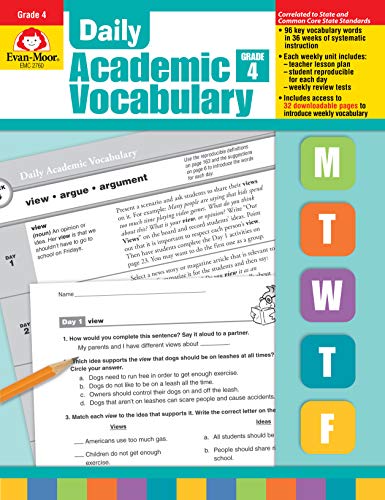 Daily Academic Vocabulary, Grade 4 [Paperback]