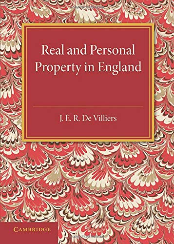 The History of the Legislation Concerning Real and Personal Property in England [Paperback]