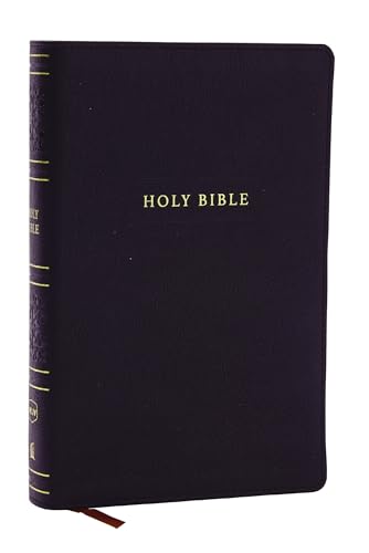 NKJV Personal Size Large Print Bible with 43,000 Cross References, Black Leather [Leather / fine bindi]