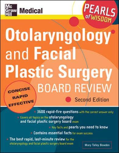 Otolaryngology And Facial Plastic Surgery Board Revie Pearls Of Wisdom, Second [Paperback]