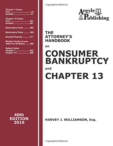 The Attorney's Handbook On Consumer Bankruptcy And Chapter 13 40th Edition, 201 [Paperback]