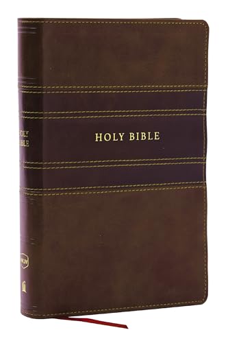 NKJV Personal Size Large Print Bible with 43,000 Cross References, Brown Leather [Leather / fine bindi]