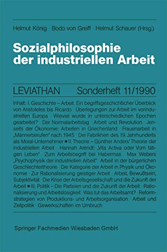 Sozialphilosophie der industriellen Arbeit [Paperback]