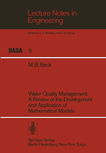 Water Quality Management: A Review of the Development and Application of Mathema [Paperback]