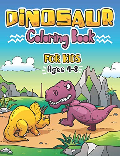 Dinosaur Coloring Book For Kids Ages 4-8