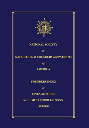 National Society Of Daughters Of Founders And Patriots Of America Founders Index [Hardcover]