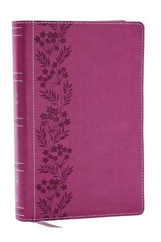 NKJV Personal Size Large Print Bible with 43,000 Cross References, Pink Leathers [Leather / fine bindi]