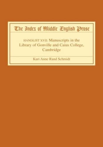 The Index of Middle English Prose Handlist XVII Manuscripts in the Library of  [Hardcover]