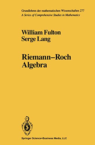 Riemann-Roch Algebra [Hardcover]