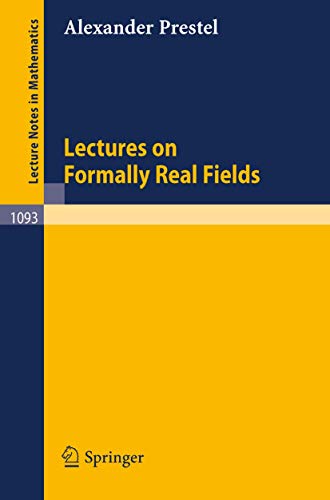 Lectures on Formally Real Fields [Paperback]