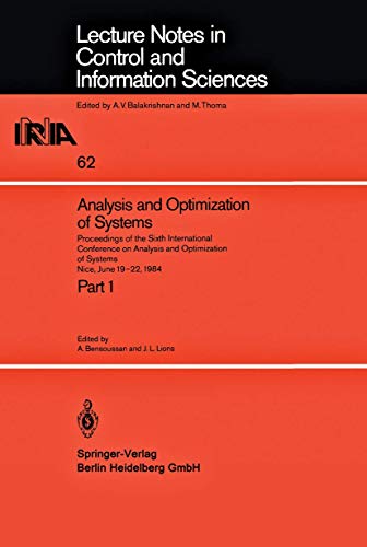 Analysis and Optimization of Systems: Proceedings of the Sixth International Con [Paperback]