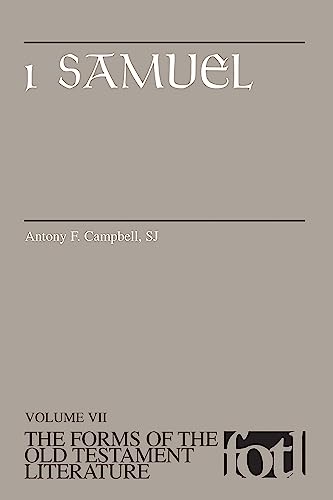 Forms Of Old Testament Literature 1 Samuel (forms Of The Old Testament Literatu [Paperback]