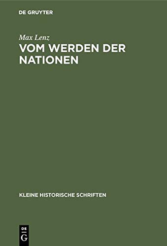 Vom Werden der Nationen [Hardcover]